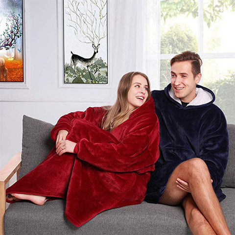 Lazy Pullover Nightgown TV Blanket Hooded Warm Cold-proof Pajamas