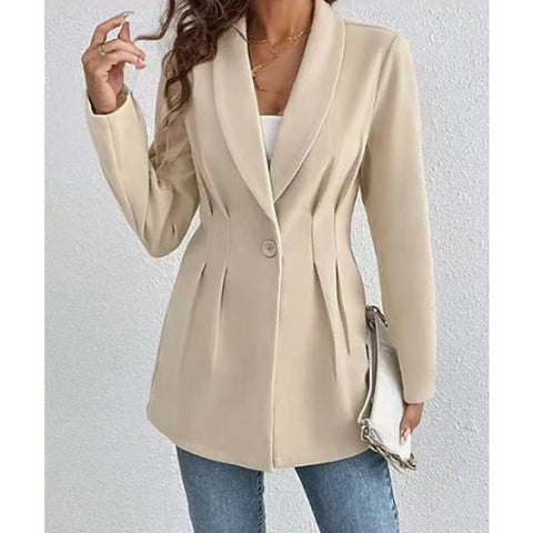 Spring NEW Long Sleeve Slim Fit Woolen Women's Coat