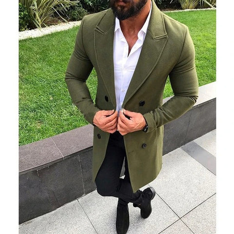 Men Long Trench Coat