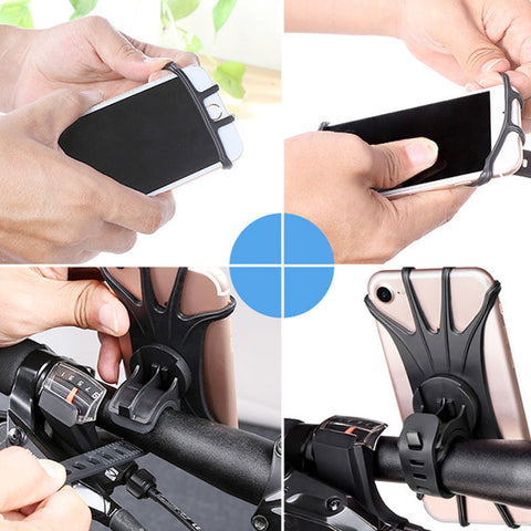 Mobile Phone Holder 360 Rotating Silicone Bicycle Scooter Mobile Phone Navigation Bracket