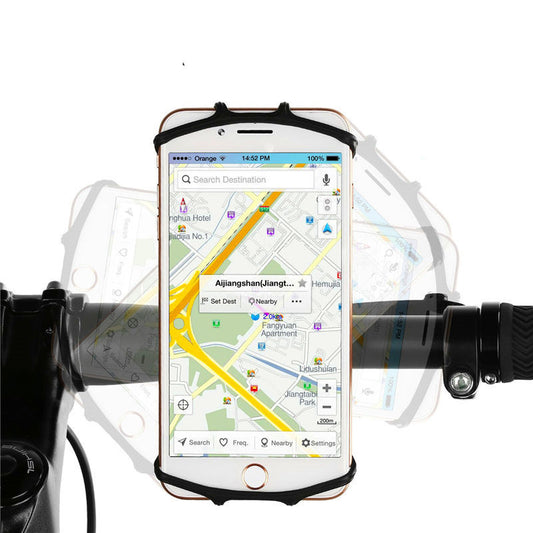 Mobile Phone Holder 360 Rotating Silicone Bicycle Scooter Mobile Phone Navigation Bracket