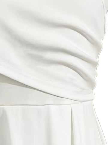 Banquet Temperament White Long Type Dress