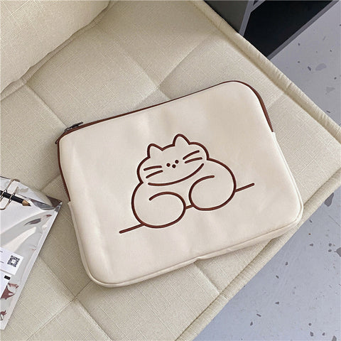 Embroidered Animal Cute Tablet Protective Sleeve Computer Tank Bag